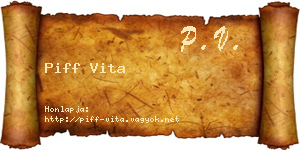 Piff Vita névjegykártya